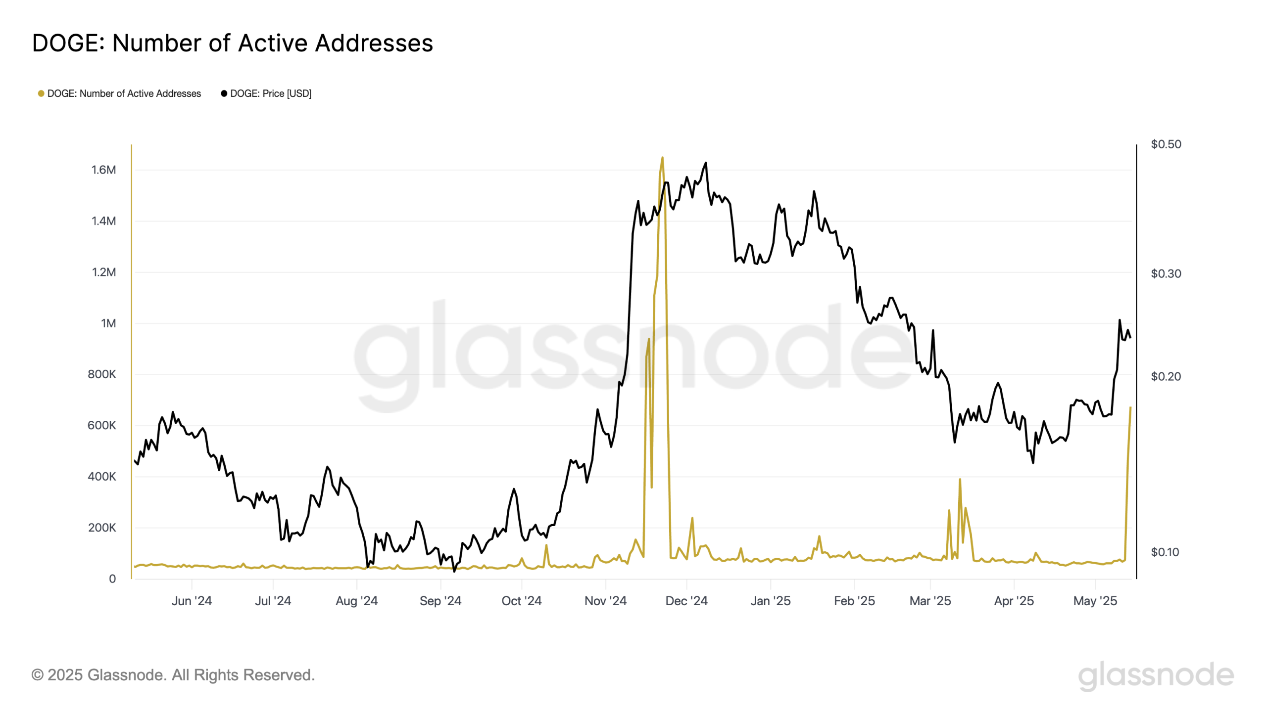 DOGE: Number of Active Addresses